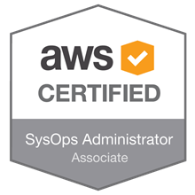 AWS SysOps Administrator Associate — badge de certificação